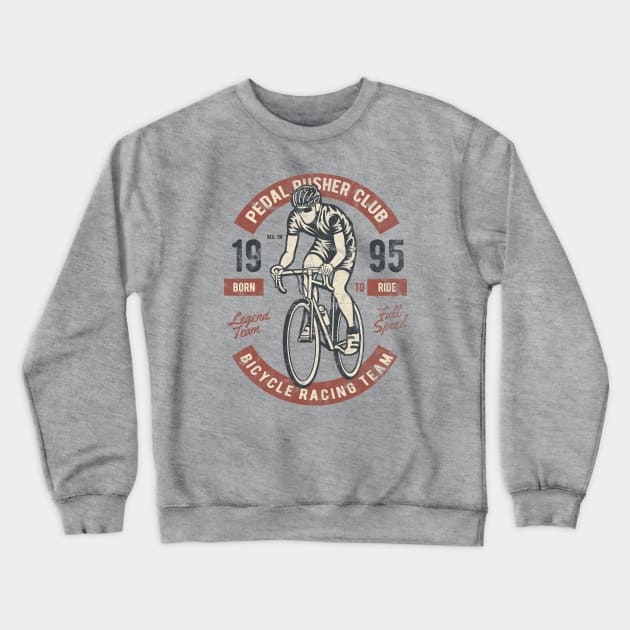 Distressed Retro Cycling Team Crewneck Sweatshirt by AmberDawn